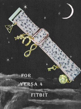 Versa / Fitbit Watch Band OOAK Made into Charm Bracelet For Watch